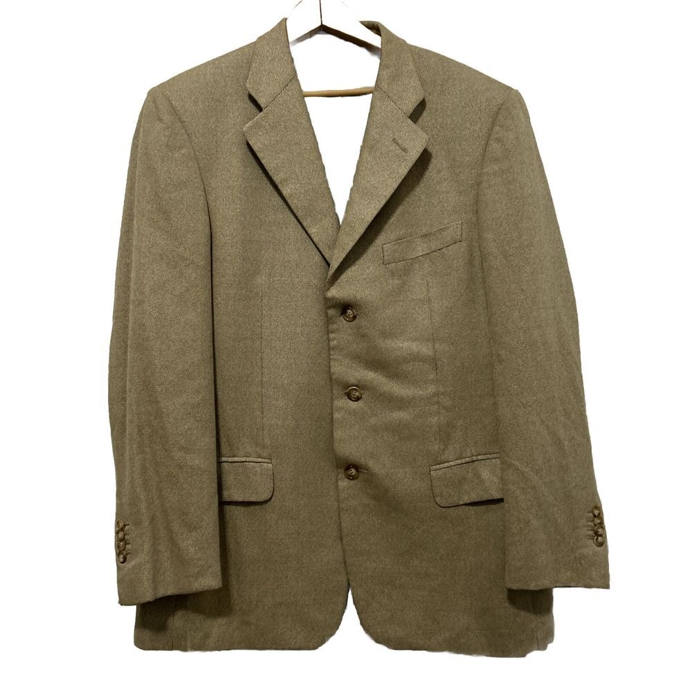 Ermenegildo Zegna Mens Size 50R Brown Sport Coat Blazer Wool Silk Single Breast